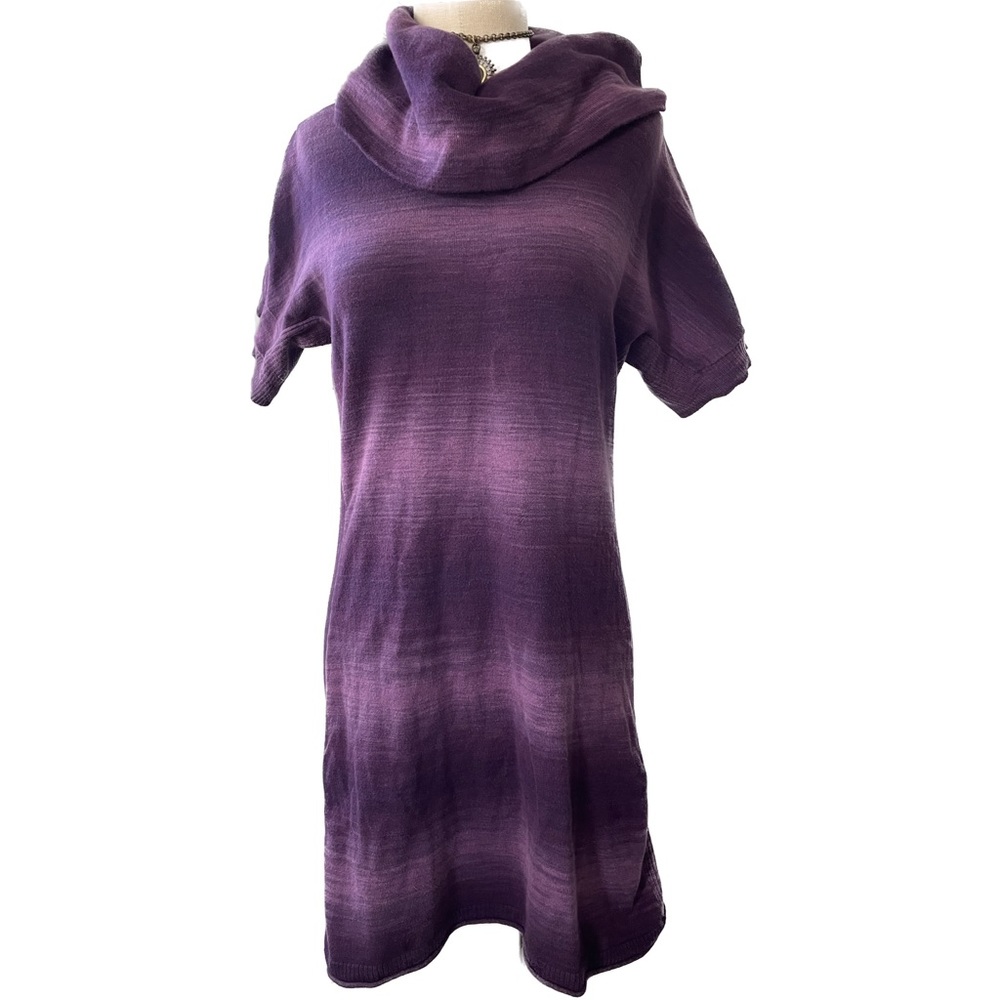 2/$30 SALE Athleta Zuni Space Dye Cowl Neck Sweater Dress, L